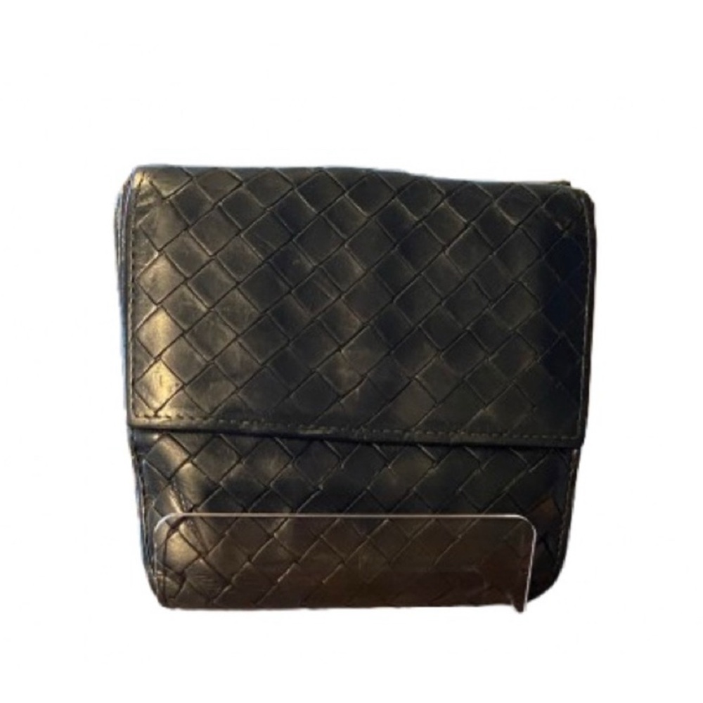Bottega Veneta BLACK LEATHER Intrecciato Weave Wallet LUXURY - Picture 2 of 12
